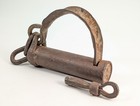 Antique Iron Barrel Padlock Primitive Screw Key Cylindrical Lock Patina Works