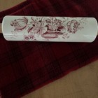 Royal Crownford Staffordshire Rolling Pin Charlotte Pattern Red Transferware Euc