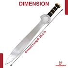 Hand Forged High Carbon Steel Sword Celtic Leaf Blade W  Leather Sheath