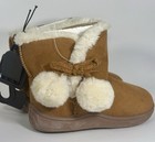 Wonder Nation Toddler Girls Fur Lined Boots Shoes Size 8 Suede Stylish New W tag