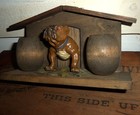 Antique Bulldog Match Holder Striker Mission Oak Stickley Style Arts Crafts