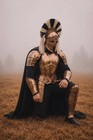 Ancient Greek Spartan Armor Set  Bronze Roman Knight Costume With Plumed Helmet