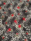 Fabric Lot 2 Yards 24 Inches 60 W Panne Prints Roses Animal Prints One Way
