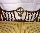 Inlaid Mahogany Hepplewhite Shield  Back Settee Antique -free Shipping