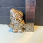 Rare Unique Antique vintage Brass Metal Clown Mini Piggy Bank