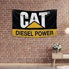 Caterpillar Cat Diesel Power 3x5ft Flag Banner Heavy Man Cave Wall Decor Sign