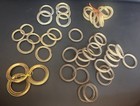 Lot Of 40  Original French Brass Antique Vintage Curtain Drapery Rings