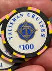 Full Rack Of  100 Talisman Cruises Casino Chips  100 Poker Chips