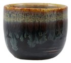 Glazed Ceramic Brown And White Japanese Wine Ochoko Sake Cup Pack Of 6 Cups