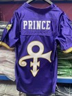 Prince Tribute Rain Minnesota Jersey With Patches Mens Purple Custom Sewn S-4xl