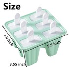 Popsicle Mold popsicle Molds 6 Pieces Silicone Ice Pop 6 Cavities  Green 