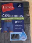 Hanes Boxer Briefs Mens Lg - 4 Pack Performance Stretch X- Temp Odor Control New