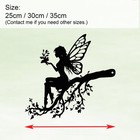 Elegant Fairy Silhouette Metal Decor mystical Fairy Garden Metal Sign metal