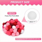 108 Pcs Fuzzy Pom Poms Balls 1 Inch 25 Mm For Diy Crafts Rose-red Series