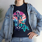 Marine Beach Beautiful Mermaid T Shirt  Vintage Old School Tattoo Clothing