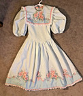 Daisy Kingdom Dress Floral Handmade Girl s Size Approximately 10-12 Vintage