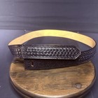 Dutyman Leather Duty Belt Size  42  Buckle-less Black Basket Weave  1321  Belt