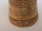 10 K Rose Gold Thimble  Decorative Swirl Border  Engraved  anna   Size 12