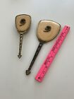 Vintage Hollywood Regency Vanity Set  Gold Ormolu Vanity Mirror Brush