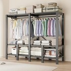 Freestanding Wardrobe  Portable Closet Wardrobe With Hanging Rods