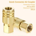 1 4 Inch Air Hose Coupler  10 Pack 1 4 Inch Brass Female Industrial Coupler Q   