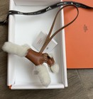 Hermes Budy Dog Rodeo Rock Pm Ecru Gold Studded Milo Leather Bag Charm