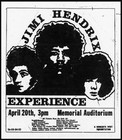 Jimi Hendrix   Chicago 4 20 69 Dallas Memorial Auditorium Mega Rare Ticket Stub