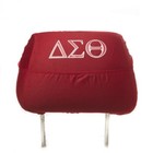 Delta Sigma Theta Sorority Headrest Cover-crimson-set Of 2-new 