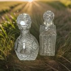 Mcm Vintage Decanter Set Whisky Burbon Liquor Bottles Mid Century Decor Bar
