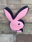 Rare Collectable Large 2004 Playboy Cushion Pink   Black Bunny Rabbit 53 Cm  h 
