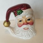 Santa Heads Salt Pepper Shakers Fitz   Floyd Omnibus Christmas Table 4 Inch