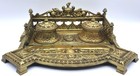 Large 19th Century Antique French Glt Bronze Double Inkwell Renaissance Style