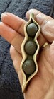 5 Vtg  Japanese Handmade Ceramic Chopstick Rests Rare  Bean Celadon 3 5      Dish