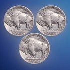Lot Of 3 Buffalo Nickel Coins With Full   Different Dates Fast Shipping