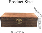 Wood Storage Box Lid Solid Wood Container Box Decorative Table Large Rectangular