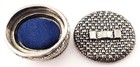 Ae Williams Pewter Basket W lid Pin Cushion Blue Velvet England