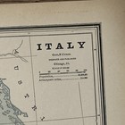 Antique 1887 Map Of Italy 14   x11   