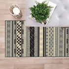 Custom Size Stair Hallway Runner Rug Rubber Back Non Skid Grey Kilim Design