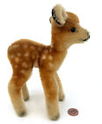 Steiff Fawn Deer 1960s Mohair Plush 17cm 7in Glass Eyes No Id Vintage Germany