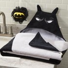 Batman Kids Hooded Towel And Character Loofah 2 Piecs Set Cotton Black Dc Comics