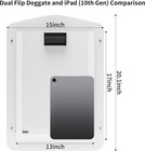 Autofeedog Double-flap Pet Door Wall Door With Closing Panel Lock Large White