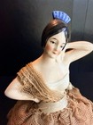 Vintage Porcelain Half Doll Pin Cushion