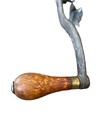 Antique Vintage 1901 Food Meat Grinder Wooden Handle Patent August 27 Heavy Item