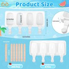 2 Set Silicone Popsicle Molds 4 Cavities Ice Cream Oval Cake Molds With 100 Stic