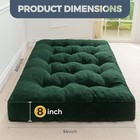  8  Futon Mattress Size  Ultra Thick Boucle Futons Sofa Couch Bed Full Green