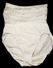 Hanes Classic Hi-cut Womens 12 Pair Cotton White Tagless Panties Underwear 7 l