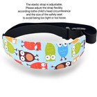 Head Support For Stroller Car Seat - Band Strap 1 Pack  Blue Owl