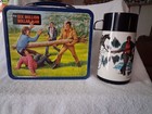 Vintage 1974 Six Million Dollar Man Metal Lunch Box  W  Near Mint Thermos