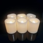 Flameless Votive Candles Flickering Electric Fake 6 Pack Warm White Glow