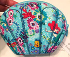 Vera Bradley The Little Mermaid Shell Cosmetic Case Colorful Cotton Zip Close